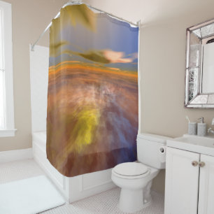 HYPERION WORLD, ALIEN SEASCAPE SKY, CLOUDS Sci-Fi Duschvorhang