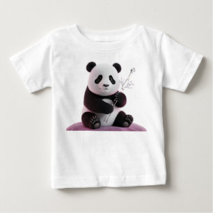 Hyperrealistisches 3D-Baby-Panda-Porträt Baby T-shirt