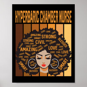Hyperric-Kammer-Krankenschwester Mächtige Schwarze Poster