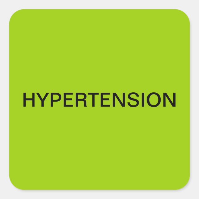 Hypertonikekartenzeichen Quadratischer Aufkleber (Vorderseite)