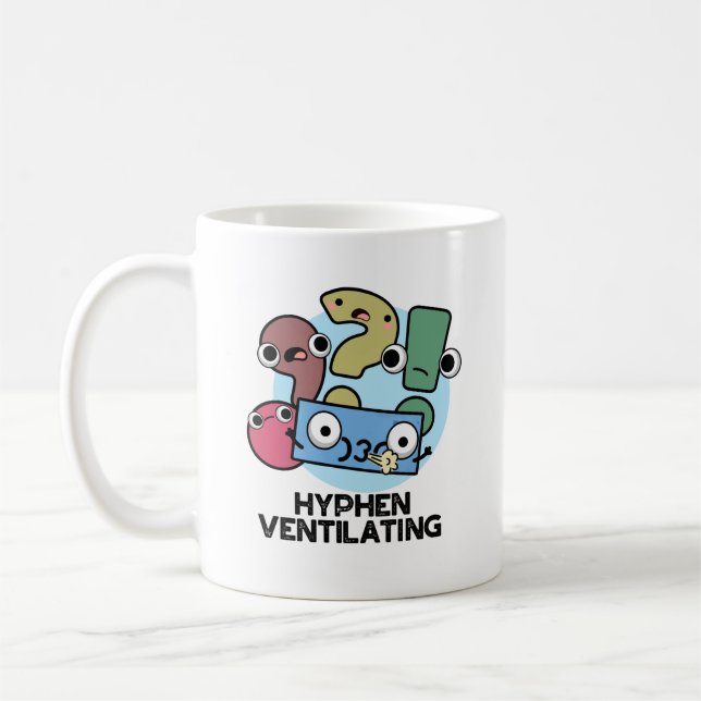 Hyphen Lüftung Funny Punctuation Puff Kaffeetasse (Links)
