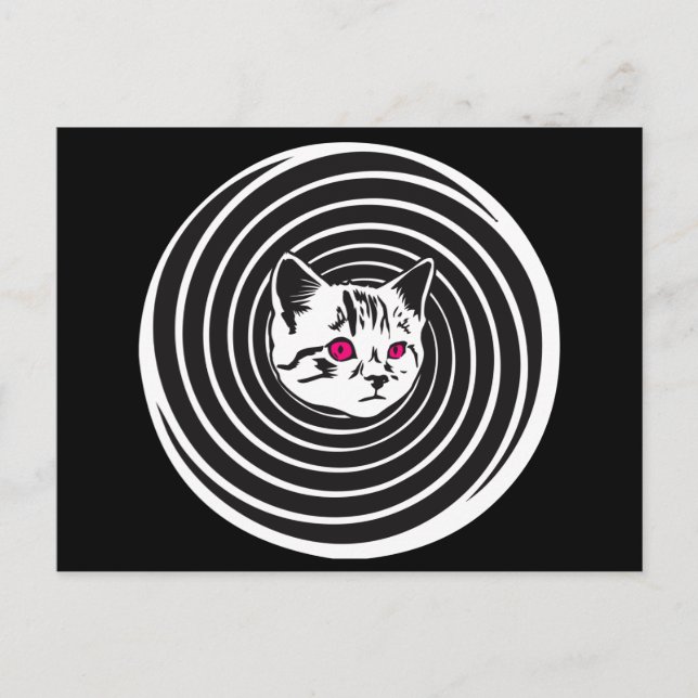 Hypno-Cat Postkarte (Vorderseite)