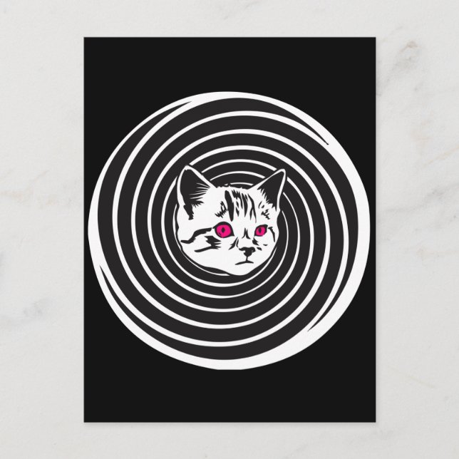 Hypno-Cat Postkarte (Vorderseite)