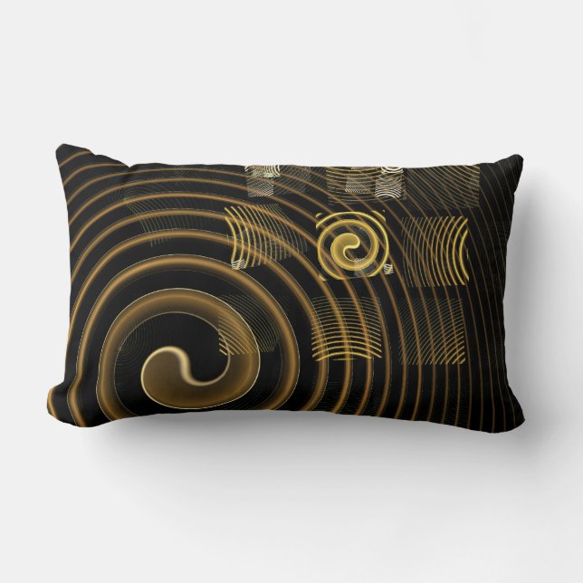 Hypnose Abstrait Art Lumbar Coussin (Recto)