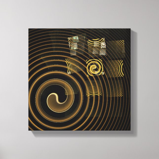 Hypnose Abstrakt Art Black und White Leinwanddruck (Vorderseite)