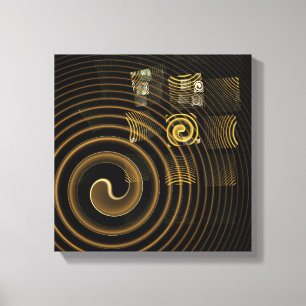 Hypnose Abstrakt Art Black und White Leinwanddruck