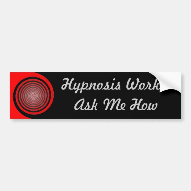 Hypnose-Arbeiten - fragen Sie mich wie, Autoaufkleber (Vorne)