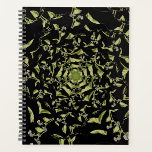 Hypnose de nature verte et noire fractale