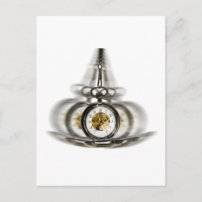 Hypnose Spinning Clock Postkarte (Vorderseite)