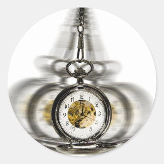 Hypnose Spinning Clock Runder Aufkleber