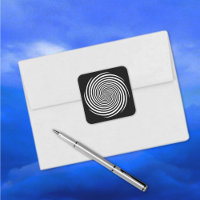 Hypnose Spiralkleber, schwarzer Hintergrund