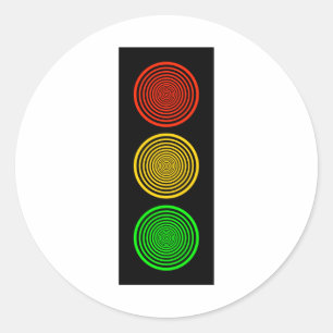 Hypnose Stoplight Runder Aufkleber