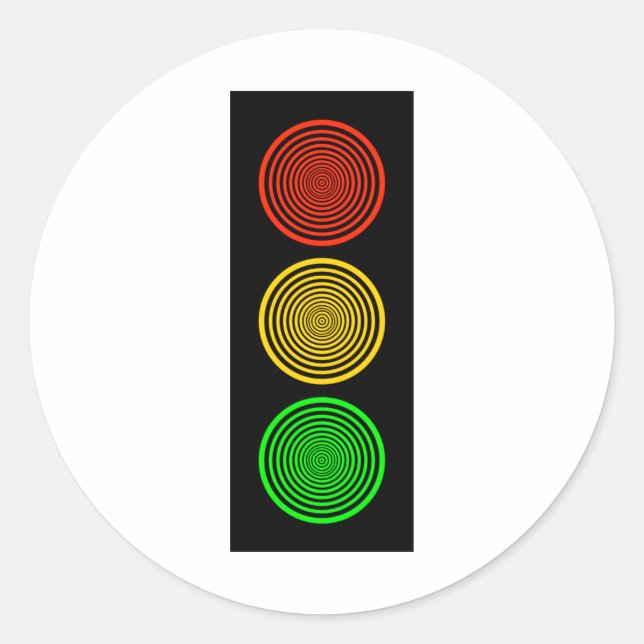 Hypnose Stoplight Runder Aufkleber (Vorderseite)