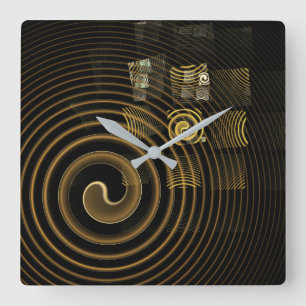 Hypnosis Abstract Art Square Quadratische Wanduhr