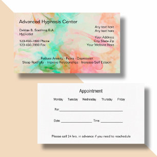 Hypnosis Mental Health Termin Business Cards Visitenkarte