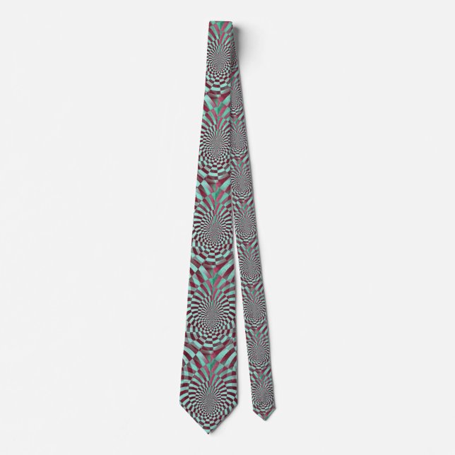 Hypnosis nahtloses Grunge Pattern + Ihre Ideen Krawatte (Vorderseite)