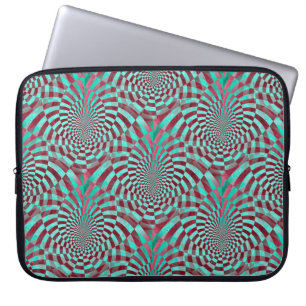 Hypnosis nahtloses Grunge Pattern + Ihre Ideen Laptopschutzhülle