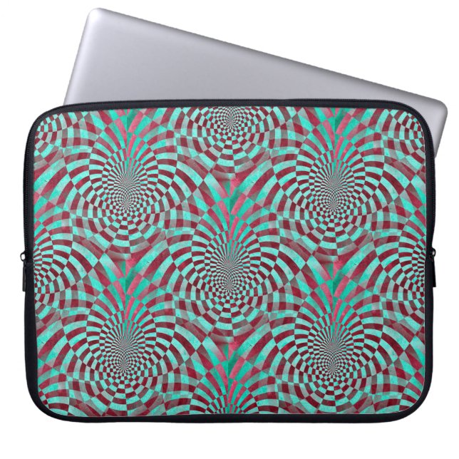 Hypnosis nahtloses Grunge Pattern + Ihre Ideen Laptopschutzhülle (Vorderseite)