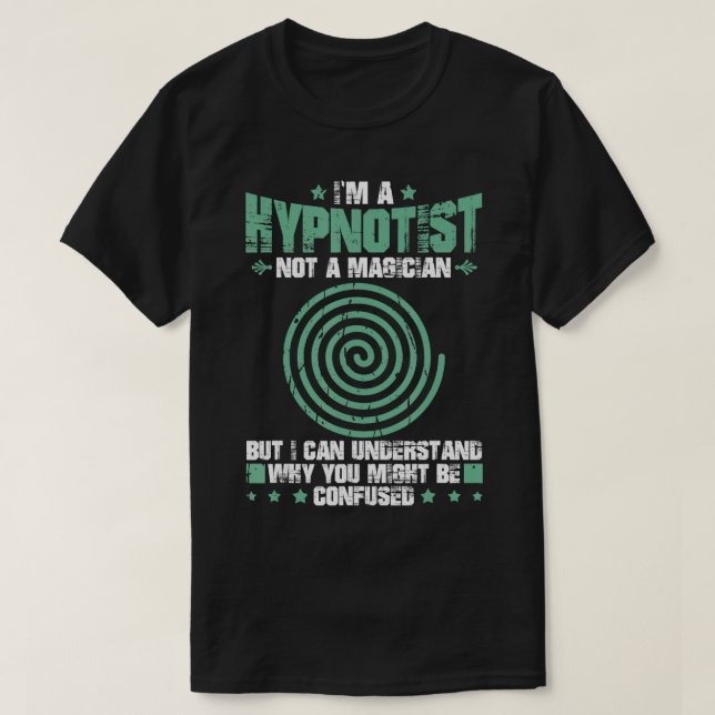 Hypnosis Sleep Hypnotist Spiral Guide Schnelle Hil T-Shirt (Design vorne)