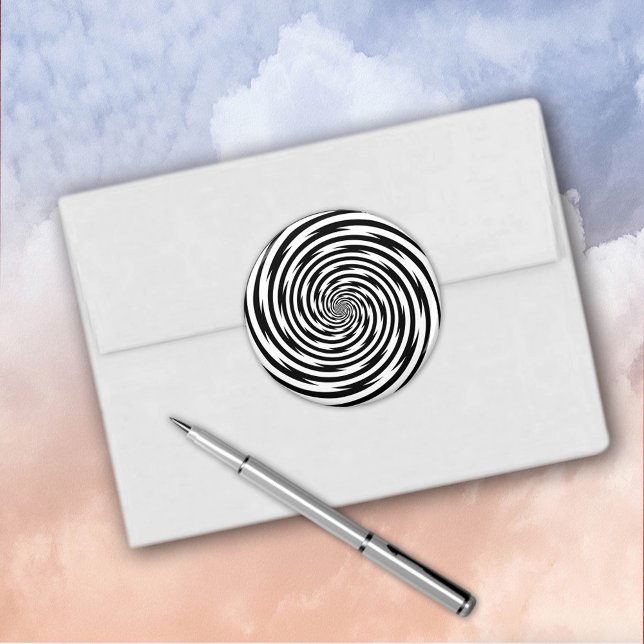 Hypnosis Spiralsticker Runder Aufkleber (Mystify your mail! The perfect mind bender! )