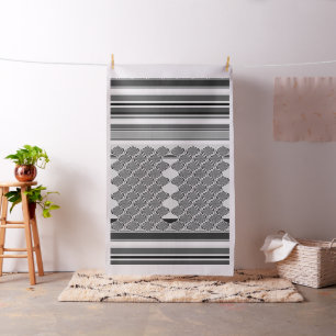 Hypnosis Stripes Muster Schwarz-weiß + Ihre Ideen Stoff