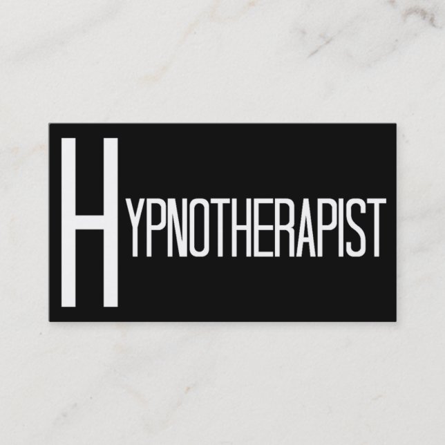 Hypnotherapeut Black Simple Business Card Visitenkarte (Vorderseite)