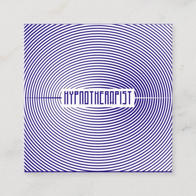 Hypnotherapeut Hypnotist Modernes Zirkelmuster Quadratische Visitenkarte (Vorderseite)