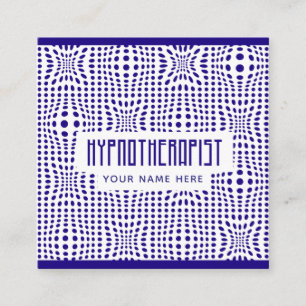 Hypnotherapeut Hypnotist Social Media Blue Quadratische Visitenkarte