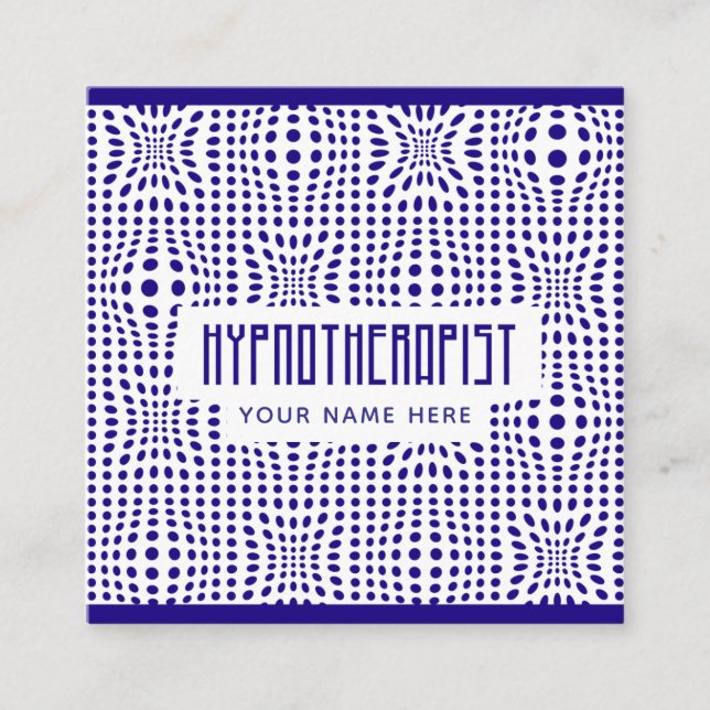 Hypnotherapeut Hypnotist Social Media Blue Quadratische Visitenkarte (Vorderseite)