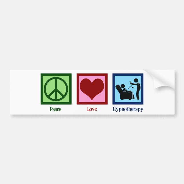 Hypnotherapeut Peace Liebe Hypnotherapie Autoaufkleber (Vorne)
