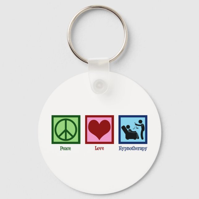 Hypnotherapeut Peace Liebe Hypnotherapie Schlüsselanhänger (Vorderseite)