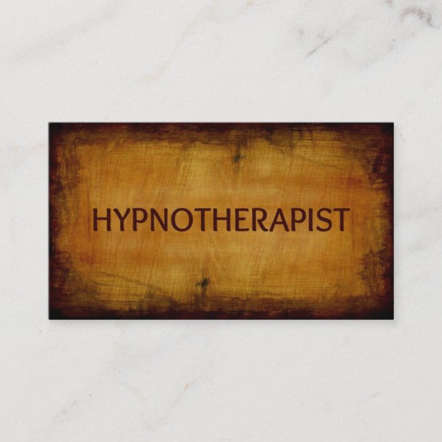 Hypnotherapeutin Antique Wood Grain Visitenkarte (Vorderseite)