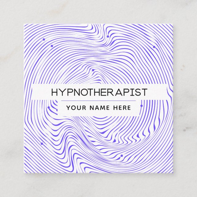 Hypnotherapeutin Hypnotise Optical Illusion Line A Quadratische Visitenkarte (Vorderseite)