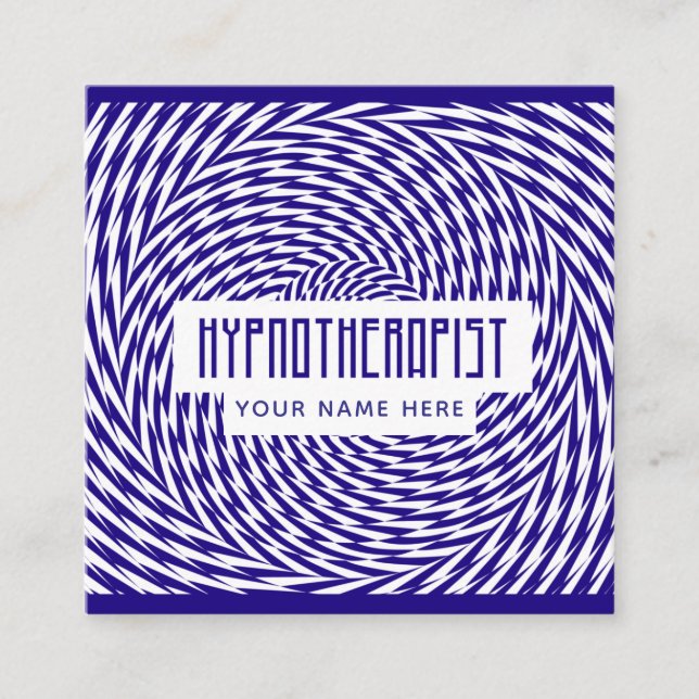 Hypnotherapeutische Therapie Hypnotistische optisc Quadratische Visitenkarte (Vorderseite)