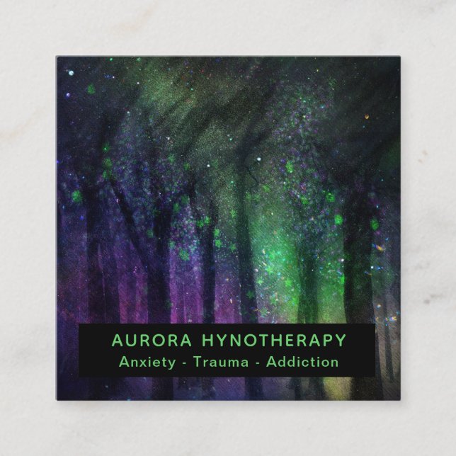 *~* Hypnotherapie Hypnose Therapeut Quadratische Visitenkarte (Vorderseite)