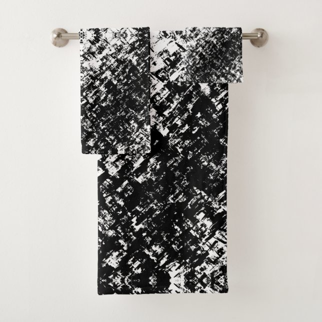 Hypnotic Abstract Black And White Modern Art (En situation)