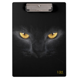 Hypnotic Black Cat Eyes Clipboard Klemmbrett