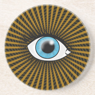 Hypnotic Blue Eye Sandstein Untersetzer