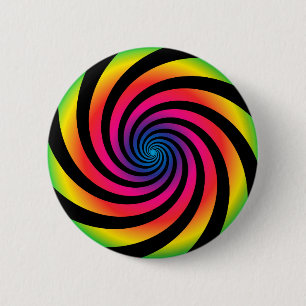 HYPNOTIC DISK Mesmerisieren Neon Color Vortex Spir Button