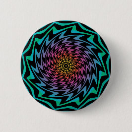 HYPNOTIC DISK Mesmerisierende Neon Cool Zig Zag Sp Button