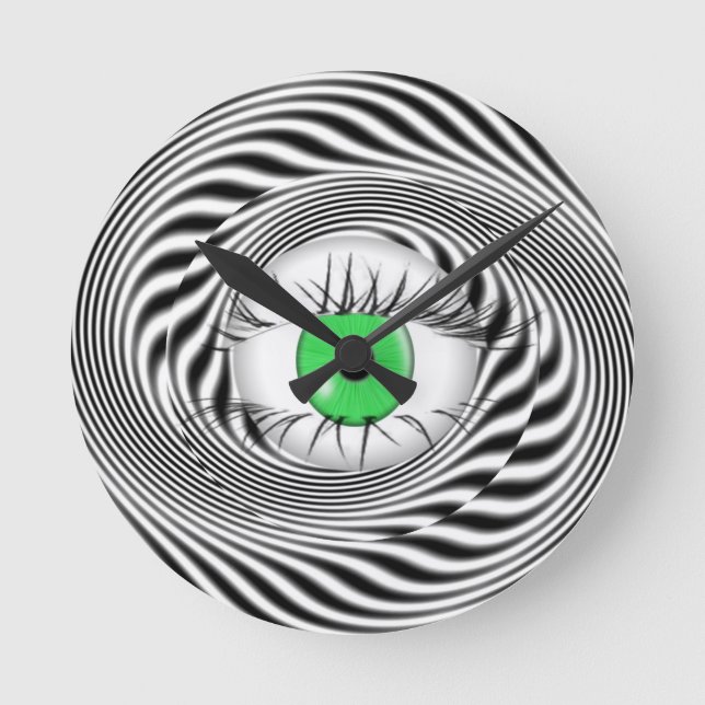 HYPNOTIC EYE - HYPNOTIST RUNDE WANDUHR (Vorderseite)