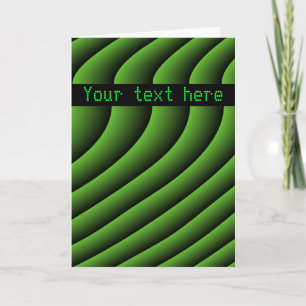 Hypnotic Green Wavy Lines Custom Grußkarte Karte