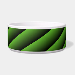 Hypnotic Green Wavy Lines Dog Bowl Napf