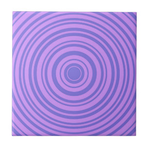 Hypnotic Lila Blue Circle Geometric Pattern Fliese