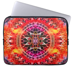 Hypnotic Red Mandala Laptopschutzhülle