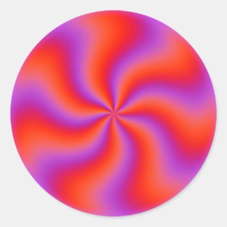 Hypnotic Spiral Optical Illusion Funny Neon Runder Aufkleber