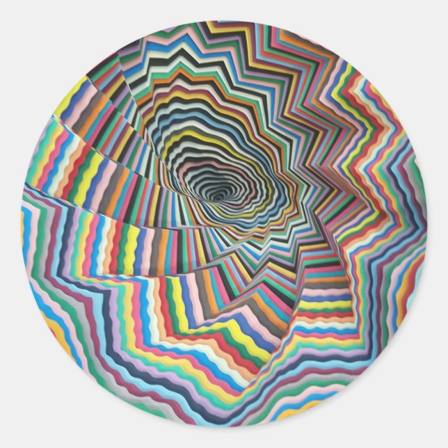 Hypnotic Spiral Runder Aufkleber (Vorderseite)