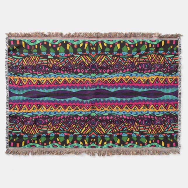 Hypnotic Voyage - Abstraktes Kunstmuster Decke (Vorderseite)