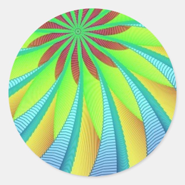 Hypnotische Abbildung 3 Runder Aufkleber (Vorderseite)