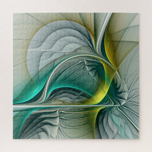 Hypnotische Abstrakt Golden Turquoise Aquamarines